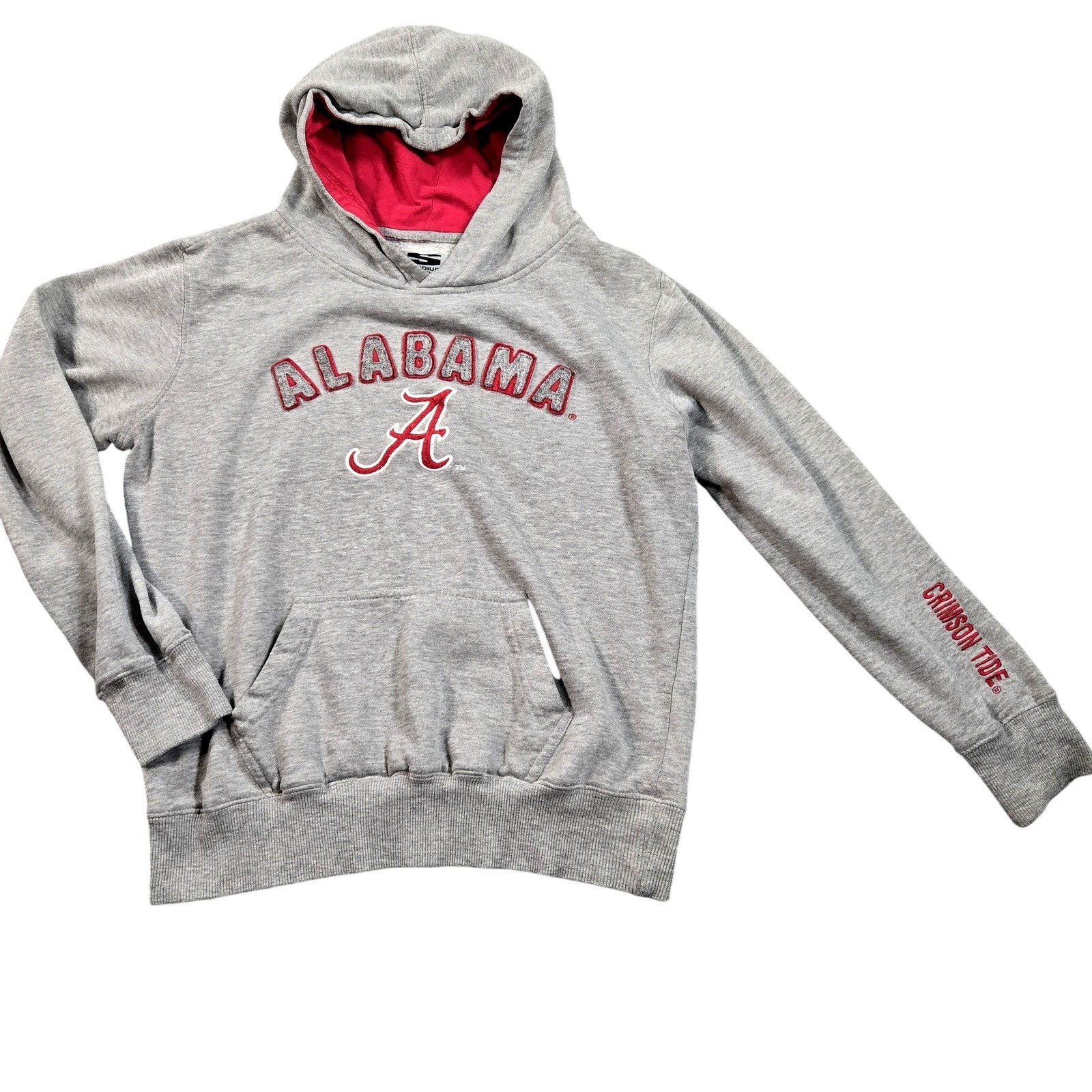 Alabama Crimson Tide Hoodie Womens Medium Gray Ncaa Football Stadium Fleece